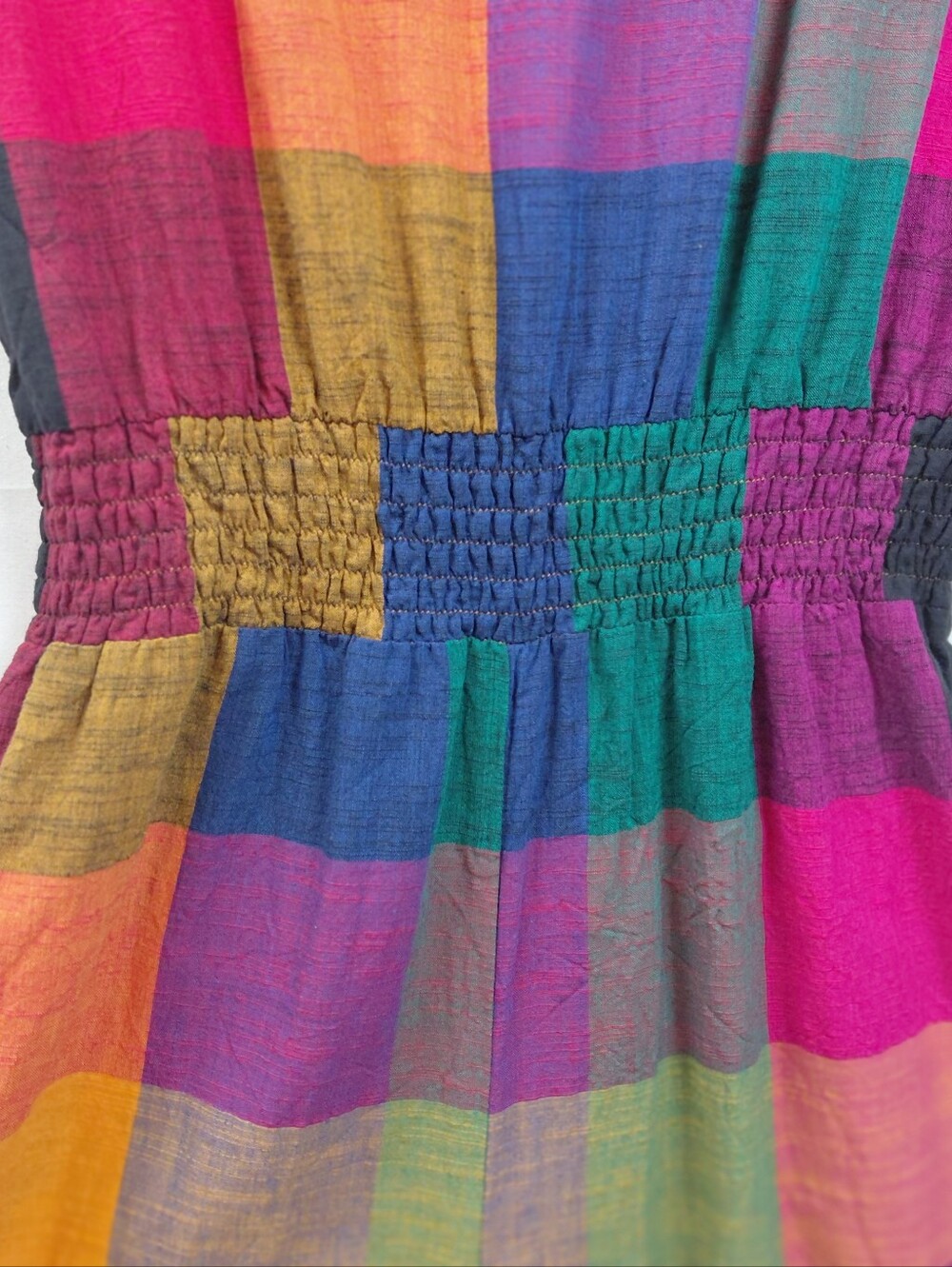 Rujinta Sheth Marie Cinch Jumper Multi Chex Size Large - Picture 3 of 9